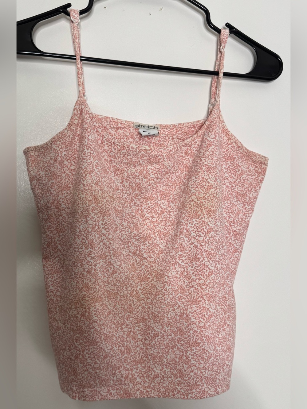 GAP Pink Floral Spaghetti-Strap Camisole stretch cotton blend